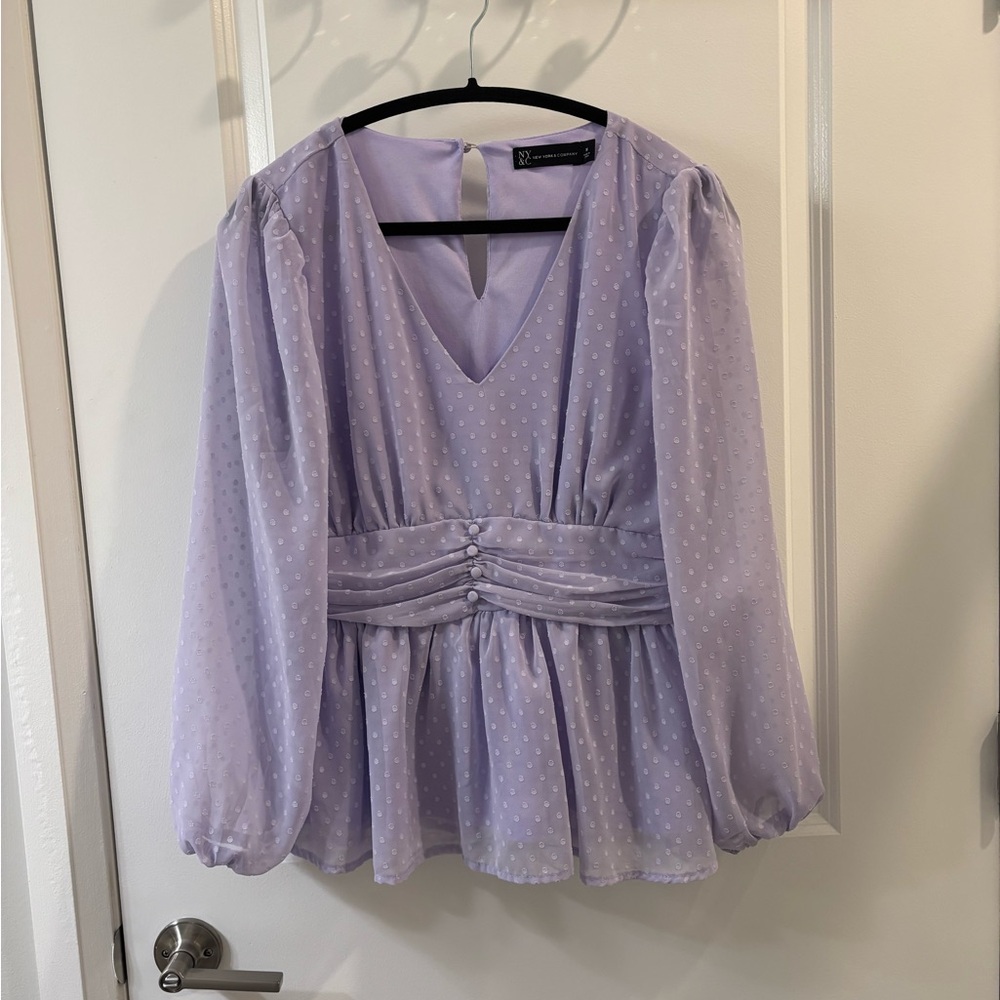 New York & Company Lilac Blouse